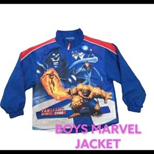 MARVEL FANTASTIC 4 BOYS JACKET COAT ZIP FRONT